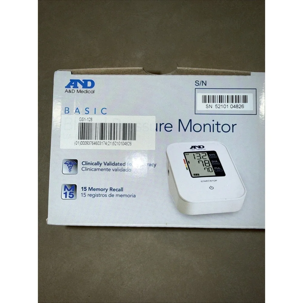 A&D Medical Essential Digital Blood Pressure Monitor Upper Arm NEW in Box UA-611